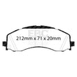 Load image into Gallery viewer, EBC 2019+ Dodge Ram 1500/3500 (4WD) Extra Duty Front Brake Pads - Back View