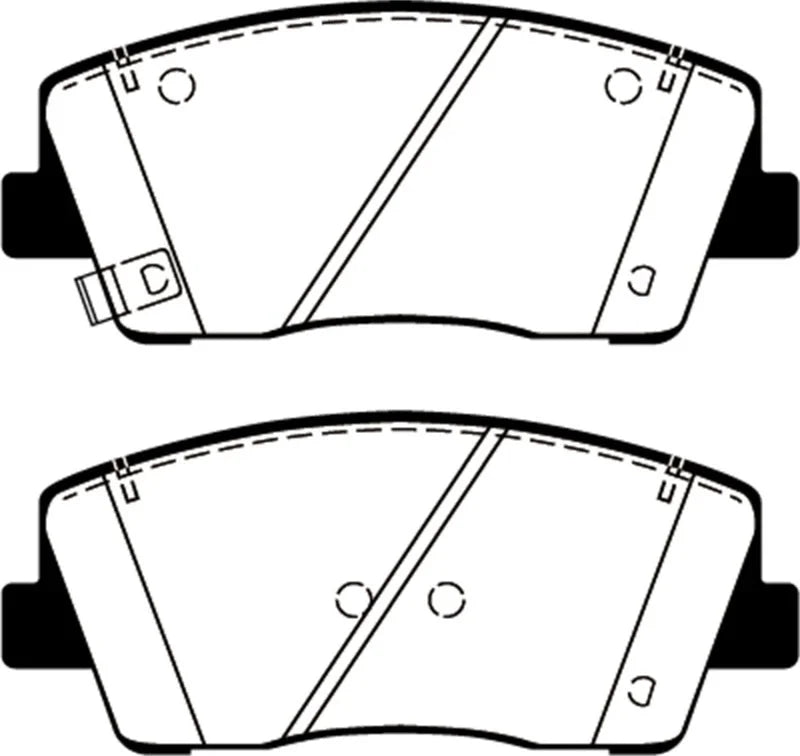 EBC 2019+ Genesis G70 2.0T Redstuff Front Brake Pads - Main Product View