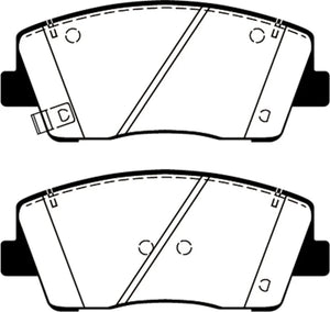 EBC 2019+ Genesis G70 2.0T Redstuff Front Brake Pads - Main Product View
