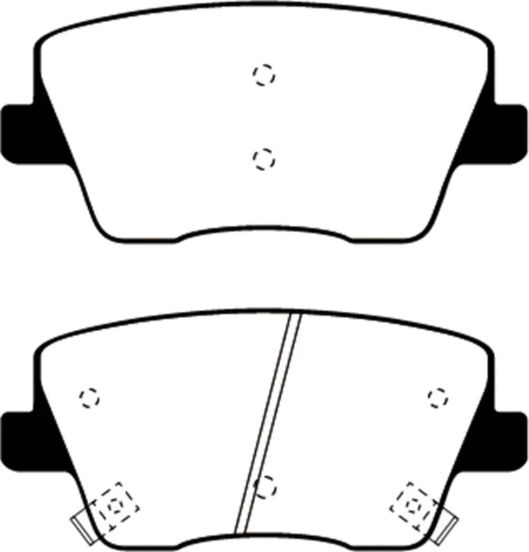EBC 2019+ Hyundai Veloster (2nd Gen) Bluestuff Rear Brake Pads - Main Product View