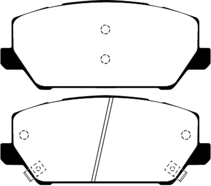 EBC 2019+ Hyundai Veloster N (2nd Gen) 2.0L Turbo Redstuff Front Brake Pads - Main Product View
