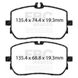 Load image into Gallery viewer, EBC 2019+ Mercedes-Benz A220 Sedan (V177) 2.0L Turbo Redstuff Front Brake Pads - Back View