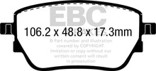 Load image into Gallery viewer, EBC 2019+ Mercedes-Benz A220 Sedan (V177) 2.0L Turbo Redstuff Rear Brake Pads - Side View