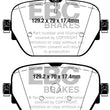 Load image into Gallery viewer, EBC 2019+ Mercedes-Benz CLS53 AMG (C257) 3.0L Turbo Redstuff Rear Brake Pads - Side View
