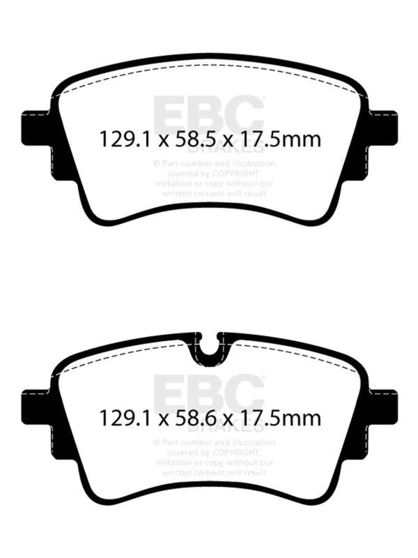 EBC 2020+ Audi A4 B9 2.0T Greenstuff Rear Brake Pads - Main Product View