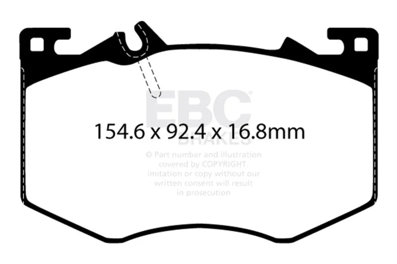 EBC 2020+ Mercedes-Benz A35 AMG / 2020+ Mercedes-Benz CLA45 AMG (C118) Bluestuff Front Brake Pads - Installation View