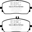 Load image into Gallery viewer, EBC 2020+ Mercedes-Benz GLA250 (H247) 2.0T Greenstuff Front Brake Pads - Main Product View