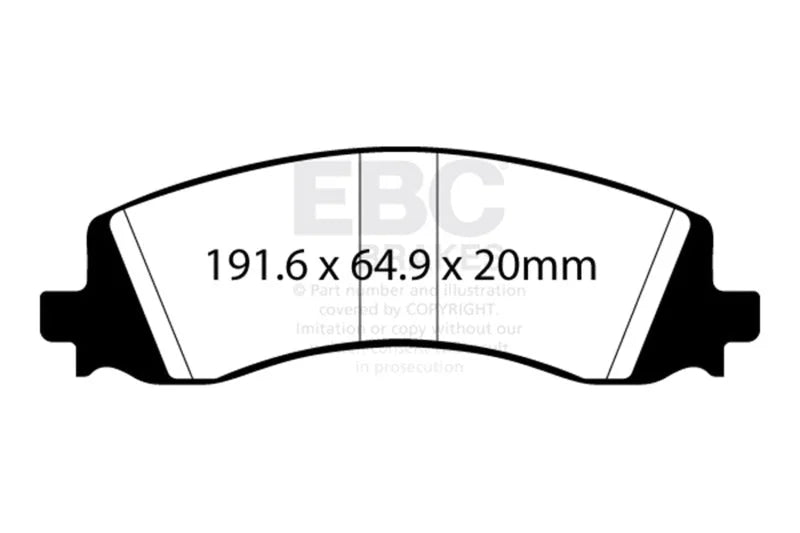 EBC 2020+ Ram 2500 HD 6.4L Greenstuff Rear Brake Pads - Main Product View
