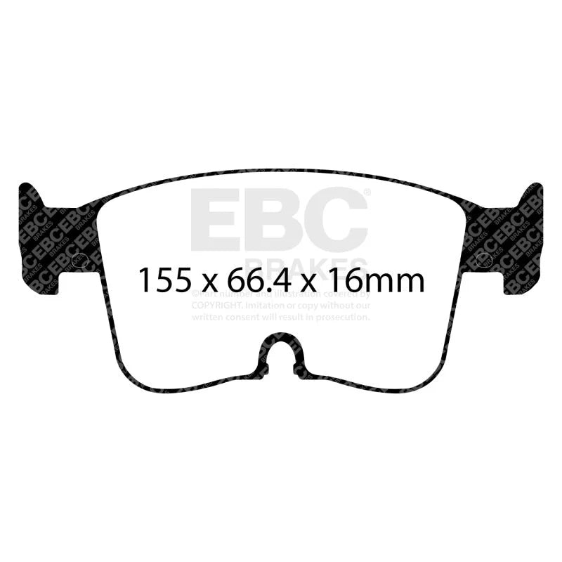 EBC 2022+ Audi A3 2.0T (40) Front Bluestuff Brake Pads - Detail View