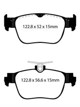 Load image into Gallery viewer, EBC 2022+ Audi A3 2.0T (40) Yellowstuff Rear Brake Pads - Side View