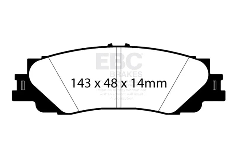 EBC 2022+ Lexus LX600 3.5TT Greenstuff Rear Brake Pads - Main Product View