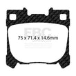 Load image into Gallery viewer, EBC 2022+ Toyota GR Yaris Yellowstuff Rear Brake Pads - Back View