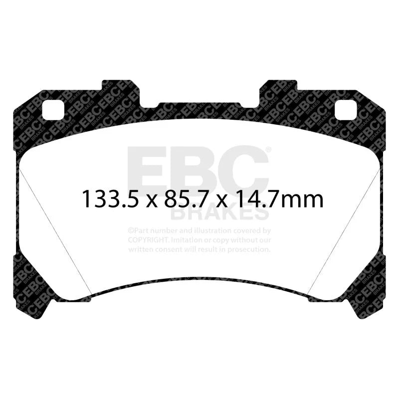 EBC 2023+ Toyota GR Corolla Bluestuff Front Brake Pads - Back View