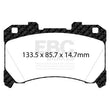 Load image into Gallery viewer, EBC 2023+ Toyota GR Corolla Yellowstuff Front Brake Pads - Installation View