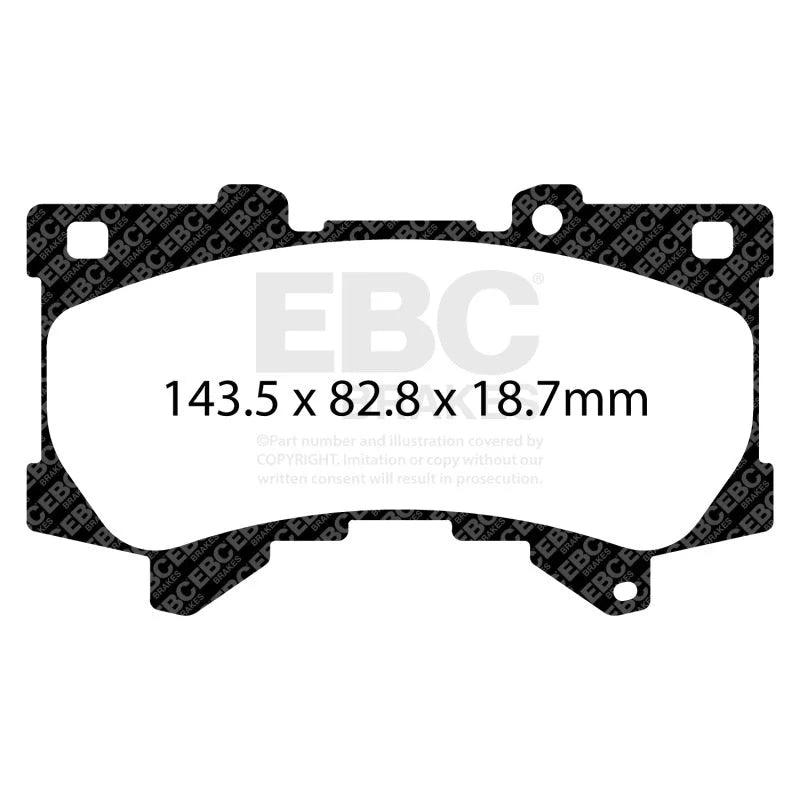 EBC 2024+ Lexus GX550 3.4TT Bluestuff Front Brake Pads - Installation View