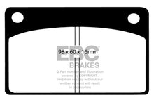 Load image into Gallery viewer, EBC 66-68 Volvo 140 1.8 Yellowstuff Front Brake Pads - Side View