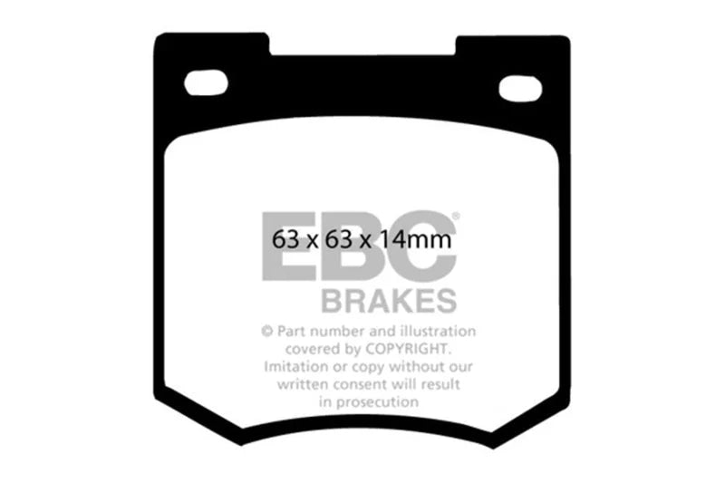 EBC 67-70 Ford Cortina 1.6 Greenstuff Front Brake Pads - Main Product View