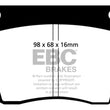 Load image into Gallery viewer, EBC 67-74 Ac 428 7.0 Redstuff Front Brake Pads - Side View
