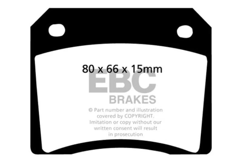 EBC 67-74 Ac 428 7.0 Yellowstuff Rear Brake Pads - Main Product View