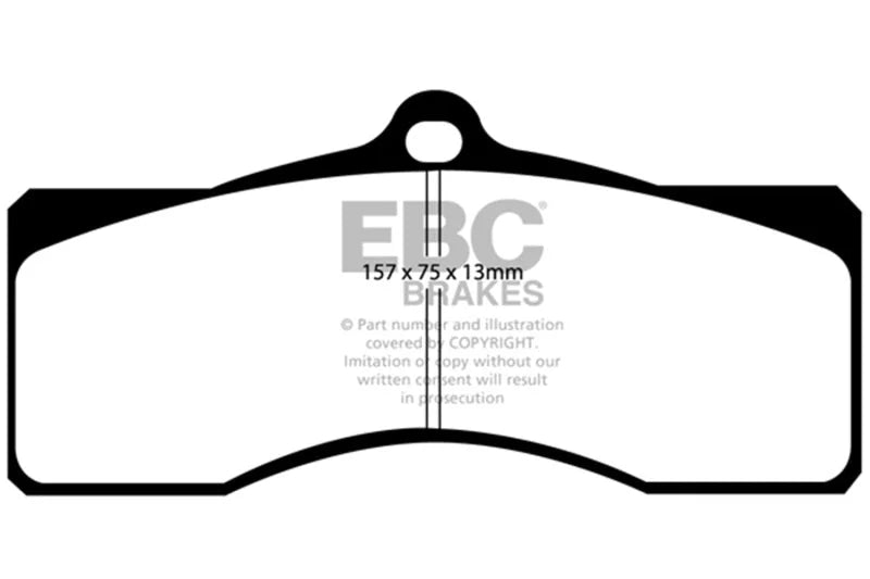 EBC 68-69 Chevrolet Camaro (1st Gen) 4.9 Bluestuff Front Brake Pads - Main Product View