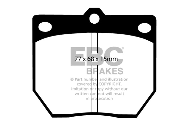 EBC 70-74 Datsun 240Z 2.4 Greenstuff Front Brake Pads - Main Product View
