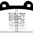 Load image into Gallery viewer, EBC 73-77 Audi Fox 1.5L Ultimax2 Front Brake Pads - Side View