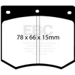 Load image into Gallery viewer, EBC 75-86 Ac 3000 3.0 Yellowstuff Front Brake Pads - Main Product View