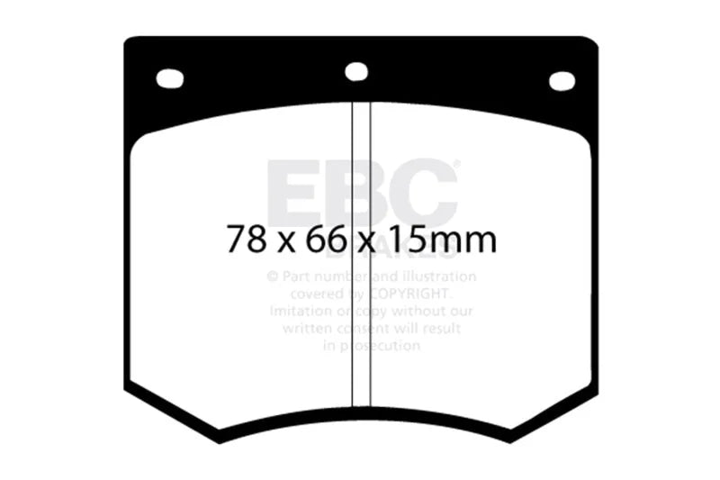 EBC 75-86 Ac 3000 3.0 Yellowstuff Front Brake Pads - Main Product View