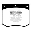 Load image into Gallery viewer, EBC 75-86 Ac 3000 3.0 Yellowstuff Front Brake Pads - Side View
