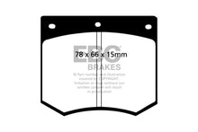 Load image into Gallery viewer, EBC 75-86 Ac 3000 3.0 Yellowstuff Front Brake Pads - Side View