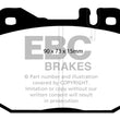 Load image into Gallery viewer, EBC 76-79 Mercedes-Benz 230 Ultimax2 Front Brake Pads - Side View