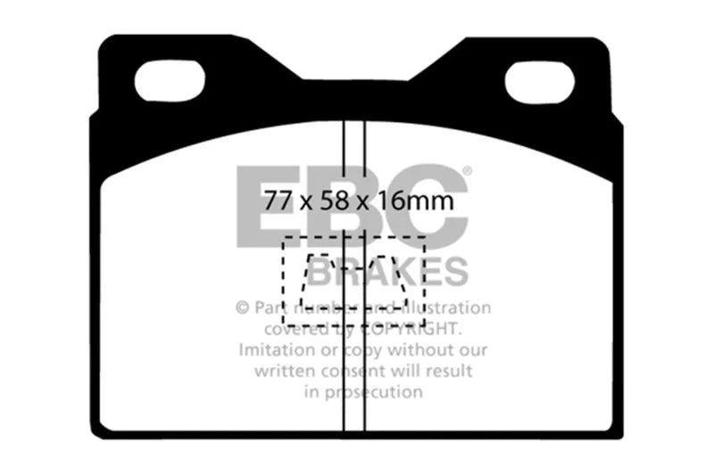 EBC 76-85 Porsche 924 2.0 Redstuff Front Brake Pads - Main Product View