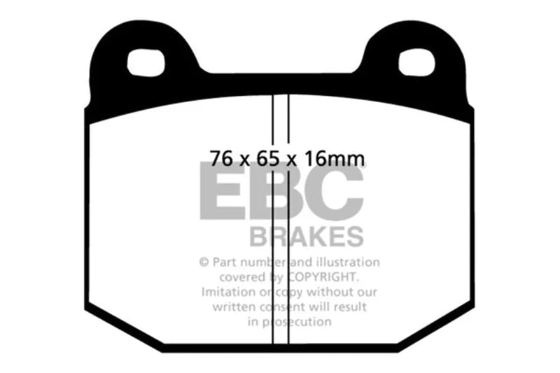 EBC 77-83 BMW 320 2.0 (E21) Yellowstuff Front Brake Pads - Main Product View