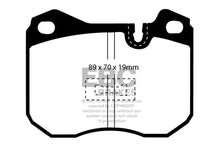 Load image into Gallery viewer, EBC 79-88 Porsche 924 2.0 Turbo Redstuff Front Brake Pads - Side View