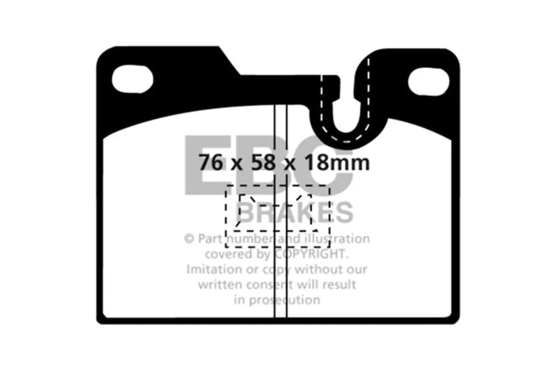 EBC 79-88 Porsche 924 2.0 Turbo Redstuff Rear Brake Pads - Main Product View