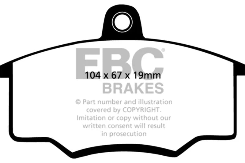 EBC 80-82 Audi 4000 1.6 Greenstuff Front Brake Pads - Main Product View