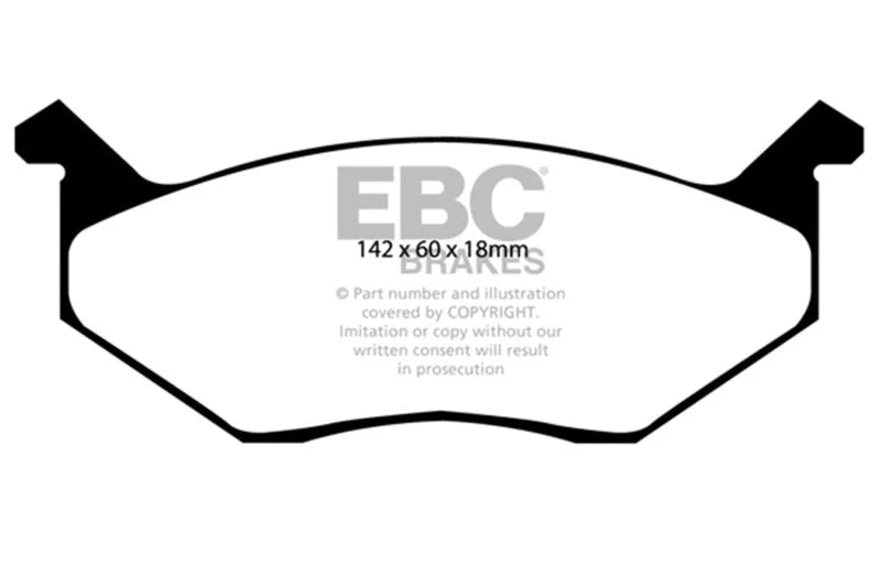 EBC 80-83 Chrysler Cordoba 3.7 Yellowstuff Front Brake Pads - Main Product View