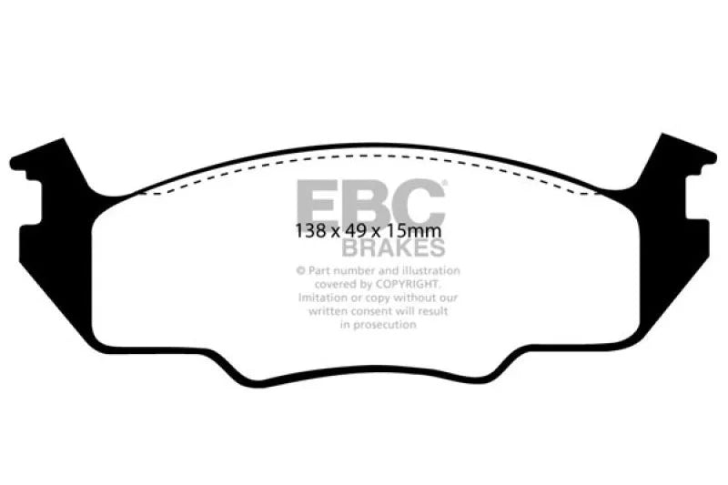 EBC 80-84 Volkswagen Golf 1.6 Greenstuff Front Brake Pads - Main Product View