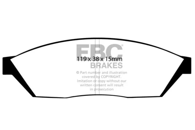 EBC 82-84 Honda Civic Hatchback 1.3 (4 Speed) Greenstuff Front Brake Pads - Main Product View