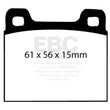 Load image into Gallery viewer, EBC 82-89 Maserati Biturbo 2.5 Twin Turbo Ultimax2 Rear Brake Pads - Side View