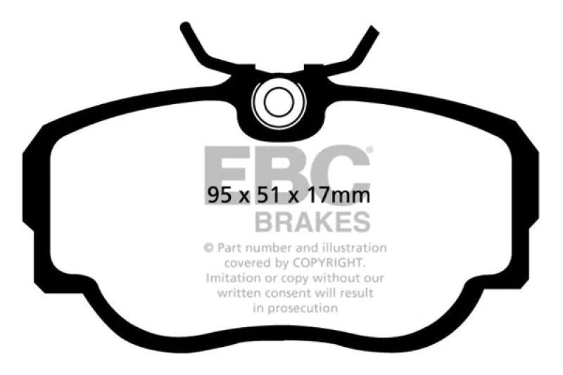 EBC 83-85 BMW 318 1.8 (E30) Redstuff Front Brake Pads - Main Product View