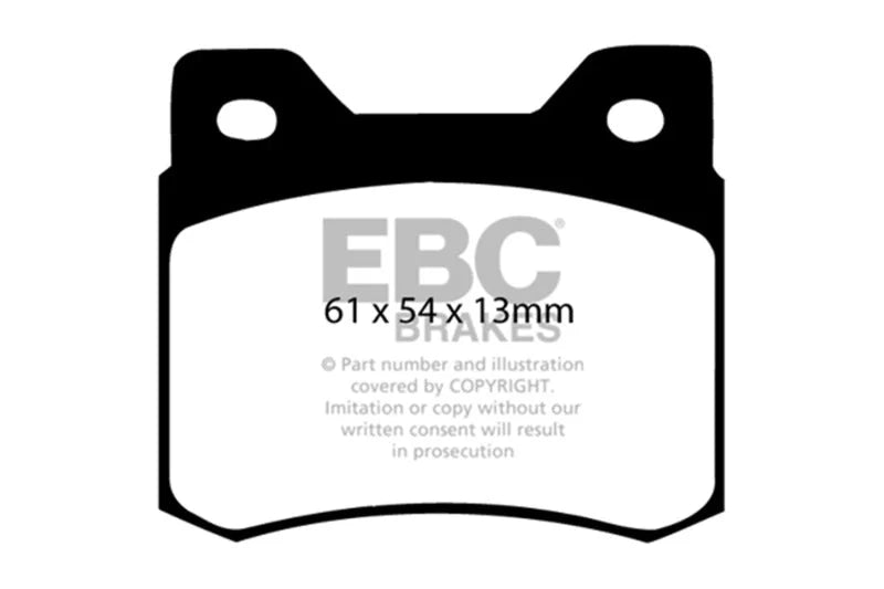 EBC 84-86 Mercedes-Benz 190/190E 2.3 Greenstuff Rear Brake Pads - Main Product View
