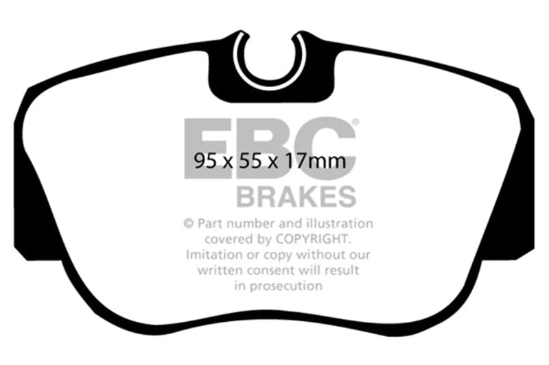 EBC 84-86 Mercedes-Benz 190/190E 2.3 Ultimax2 Front Brake Pads - Main Product View
