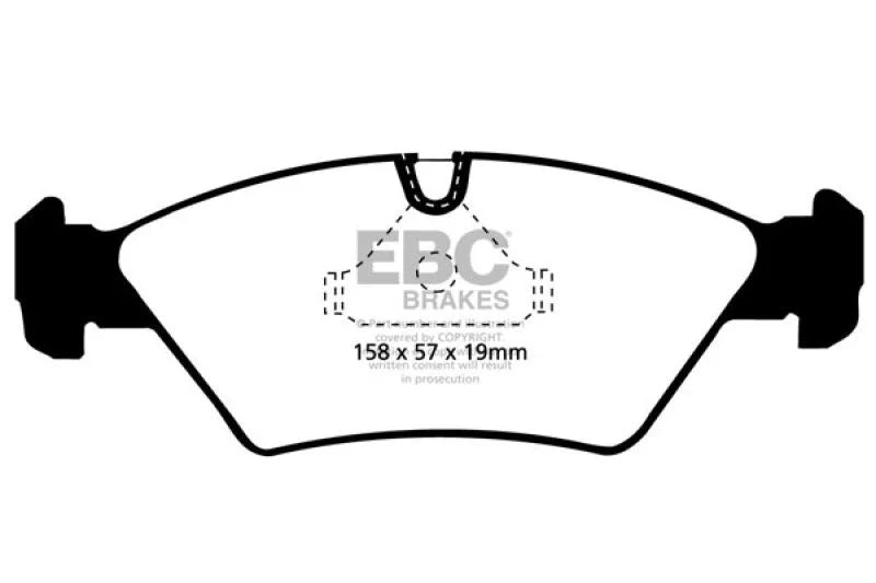 EBC 85-86 BMW 524 TD 2.4 TD (E28) Greenstuff Front Brake Pads - Main Product View