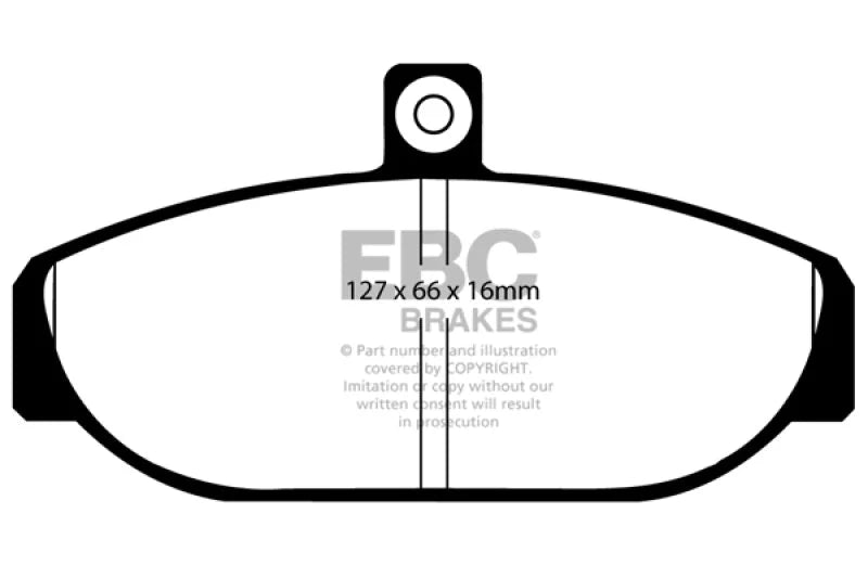 EBC 85-93 Volvo 740 2.1 (Girling) Redstuff Front Brake Pads - Main Product View