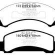 Load image into Gallery viewer, EBC 87-88 Ford Aerostar 2.3 Ultimax2 Front Brake Pads - Side View