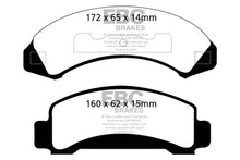 Load image into Gallery viewer, EBC 87-88 Ford Aerostar 2.3 Ultimax2 Front Brake Pads - Side View