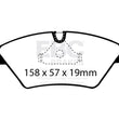 Load image into Gallery viewer, EBC 87-91 BMW M3 2.3 (E30) Yellowstuff Front Brake Pads - Side View