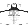 Load image into Gallery viewer, EBC 87-93 Ford Mustang 5.0 Redstuff Rear Brake Pads - Main Product View