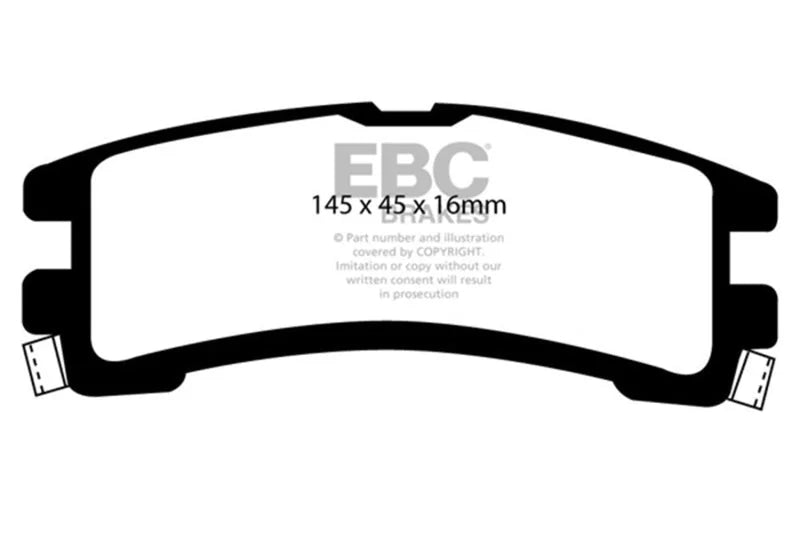 EBC 87-95 Nissan Pathfinder 3.0 Greenstuff Rear Brake Pads - Main Product View